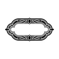 Art Deco Oval Frame, Intricate Ornamentation vector