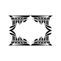 Geometric Roman Arch Frame, Minimalist vector