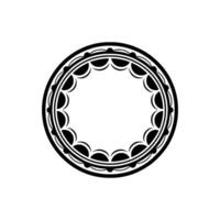 Elegant Circular Ornament, Vintage, Minimalist Frame - Decorative vector
