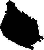 Sanyati Zimbabwe silhouette map vector