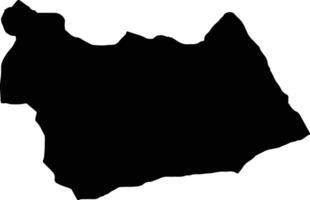 Sanza Pombo Angola silhouette map vector