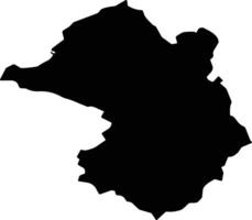 Sanzhi District Taiwan silhouette map vector