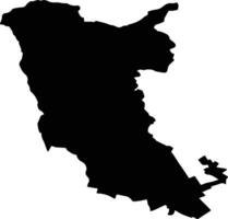 SANZIENI Romania silhouette map vector