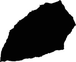 Sao Lourenco Cabo Verde silhouette map vector