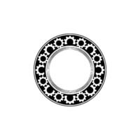 Circular Gearwork Minimalist Mechanical Emblem vector