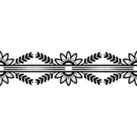 Elegant Botanical Border, Minimalist, Leaves vector