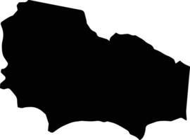 Saphire Saint Lucia silhouette map vector