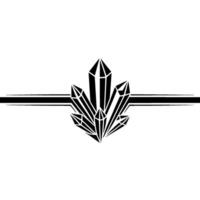 Geometric Crystal Emblem, Minimalist, Crystals vector