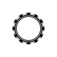Geometric Portal Minimalist Circular Emblem, Outline vector