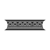 Geometric Deco Border, Stylized Ornamentation, Pattern - Ornament vector