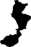Sapucai Paraguay silhouette map vector
