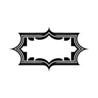 Geometric Deco Frame, Minimalist - Art - Outline vector