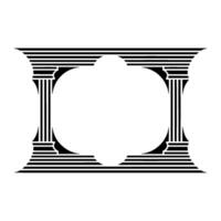 Geometric Temple Frame, Minimalist, Architecture - Columns vector
