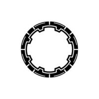 Geometric Tribal Ring, Minimalist, Circular Motif, Outline - Circle vector