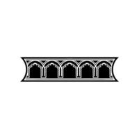 Gothic Arch Ornament, Detailed Black Border - Architecture vector