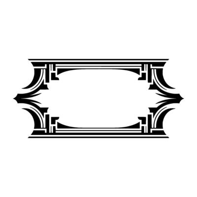 Art Deco Frame, Geometric Ornament, Vintage Elegance, Stylized - Art deco
