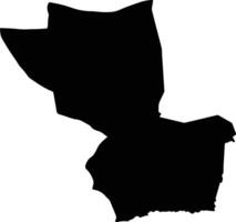 Saravan Iran silhouette map vector