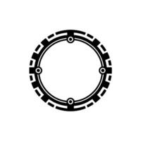 Geometric Portal Frame, Minimalist, Futuristic Concept vector