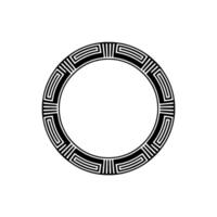 Geometric Circle Frame, Minimalist, Abstract Pattern, Minimalism - Monochrome vector