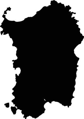Sardegna Italy silhouette map