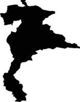 SASCIORI Romania silhouette map vector