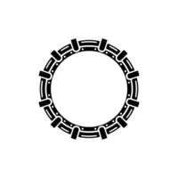 Geometric Tribal Circle Frame, Minimalist - Abstract vector