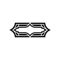 Geometric Deco Frame, Elegant Outline, Minimalist - Monoline - Minimalism vector