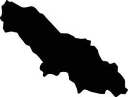 Saut Saint Lucia silhouette map vector