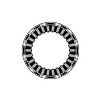 Circular Keyboard Motif, Minimalist, Abstract Rhythm vector