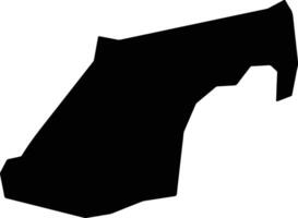 Sauzay Saint Lucia silhouette map vector