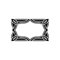 Intricate Celtic Frame, Elegant Border, Vintage, Knotwork vector