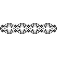 Elegant Art Deco Wave Border, Vintage Element vector