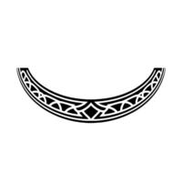 Stylized Crescent Moon Ornament, Celtic vector