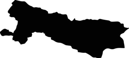 Saveh Iran silhouette map vector