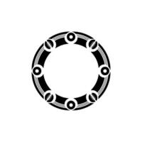 Geometric Circle Emblem, Minimalist, Circular Motif, Abstract Symbol vector