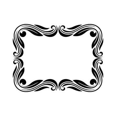 Elegant Ornate Frame, Vintage, Decorative Border, Swirls