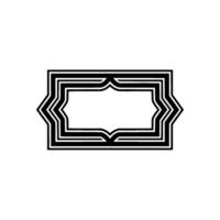 Geometric Deco Frame, Minimalist, Shape - Outline vector