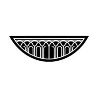 Geometric Crescent Ornament, Minimalist - Abstract vector