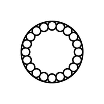 minimalista talón círculo, simbólico bucle, circular motivo vector