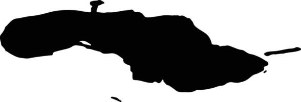 Schouwen Duiveland Netherlands silhouette map vector