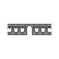 Art Deco Border, Geometric Ornament, Elegant, Line vector