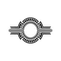 Art Deco Circular Emblem - Vintage Element vector
