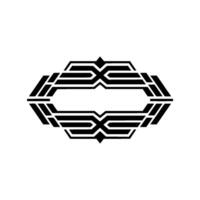 Geometric Deco Frame, Modern Abstract, Pattern - Symmetry vector
