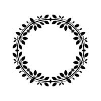 Elegant Botanical Circle, Minimalist, Foliage vector
