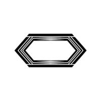 Geometric Hexagon Frame, Minimalist, Minimalism - Abstract vector