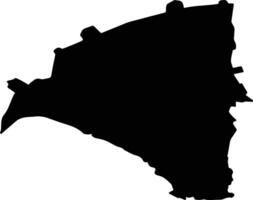 SECTOR 1 Romania silhouette map vector