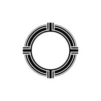 Geometric Circle Frame, Art Deco Style, Minimalist, Monochrome - Art deco vector