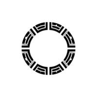 Geometric Circle Emblem, Modern Minimalist - Abstract vector