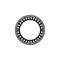 Geometric Greek Key Border, Minimalist - Greekkey - Circle vector