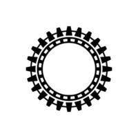 Minimalist Circular Gear - Modern Element vector